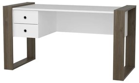 Work desk Astin melamine white-walnut 138x60x72cm 138x60x72 εκ.