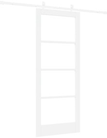 vidaXL Συρόμενη Πόρτα  με Εξαρτήματα Λευκή 83x202 εκ Σκληρού Ξύλου Πεύκου