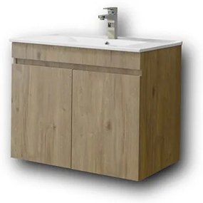 Πάγκος OMEGA BEIGE OAK 75 3BOM075BON 72x44x60, Νιπτήρας 75x45  3BOM075BON