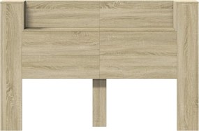 vidaXL Κεφαλάρι Ντουλάπι με LED με ράφι Σονόμα 160 x 16,5 x 103,5 cm