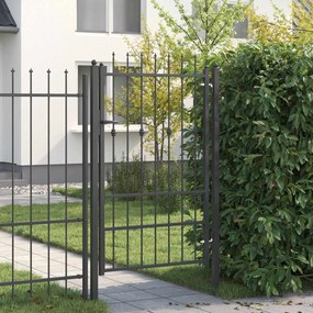 vidaXL Πύλη Φράχτη ASTEN 100 x 150 cm Μέταλλο Μαύρο Κλειδώσιμο