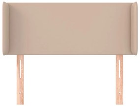 vidaXL Κεφαλάρι με Πτερύγια Καπουτσίνο 83x16x78/88 εκ. Συνθετικό Δέρμα