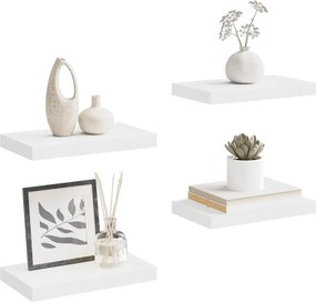 vidaXL Ράφια Τοίχου 4 τεμ. Άσπρα 40x23,5x3,8 εκ. MDF