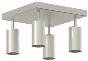 vidaXL Σποτ οροφής Βουρτσισμένο Νίκελ 26 x 26 x 16.5 εκ Ατσάλι