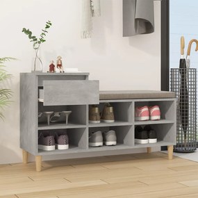 vidaXL Παπουτσοθήκη Γκρι Σκυροδέματος 102x36x60 εκ. Επεξεργασμένο Ξύλο