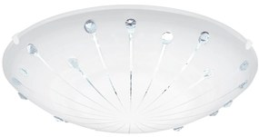Φωτιστικό Οροφής Led Margitta 1 96113 White Eglo Metal, Glass