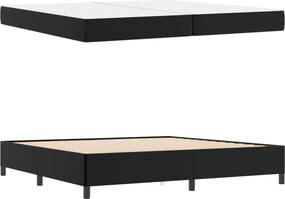 vidaXL Σκελετός Κρεβατιού με στρώμα Μαύρο 200 x 200 cm ύφασμα