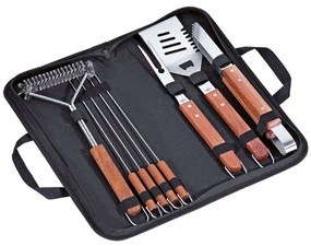 Eργαλεία Barbeque Σε Θήκη Texas (Σετ 8Τμχ) 1069692808 Multi Kuchenprofi Ατσάλι,Ξύλο