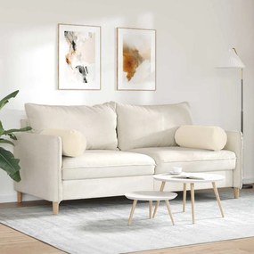 vidaXL Μαξιλάρια Στήριγμα 2 pcs Μπεζ Ø 25 x 70 cm Ύφασμα Μικροΐνας