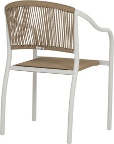 ΠΟΛΥΘΡΟΝΑ ΑΛΟΥΜΙΝΙΟΥ ΛΕΥΚΟ ΜΕ PE RATTAN WICKER HM5856.01 57x63x80Yεκ.