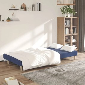vidaXL Καναπές Κρεβάτι Διθέσιος Μπλε Υφασμάτινος