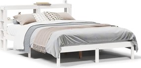 vidaXL Σκελετός Κρεβ. Χωρίς Στρώμα Λευκό 120x200 εκ Μασίφ Πεύκο