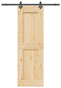 Συρόμενη Μεσόπορτα με Μηχανισμό 70 x 210 εκ. Μασίφ Ξύλο Πεύκου