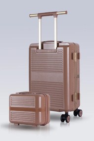 Stewehome Σετ βαλίτσας καμπίνας και νεσεσέρ με θύρες φόρτισης USB και από πολυκαρβονικό