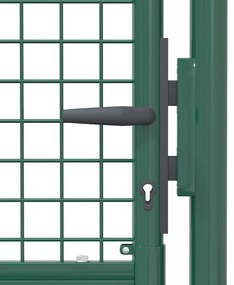 vidaXL Πόρτα Περίφραξης Πράσινη 100x200 εκ. από Ατσάλι