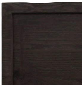 Πάγκος Μπάνιου Σκούρο Καφέ 60x60x(2-4) εκ. Επεξεργ. Μασίφ Ξύλο - Γκρι