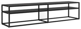 vidaXL Έπιπλο Τηλεόρασης Μαύρο 180 x 40 x 40,5 εκ. από Γυαλί Ασφαλ.