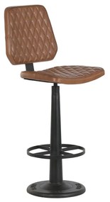 Σκαμπό Home ESPRIT Δέρμα Σίδερο