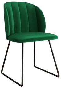 Καρέκλα Comfivo 101, Μαύρο, Πράσινο, 80x52x58cm, 8 kg, Ταπισερί, Μεταλλικά | Epipla1.gr