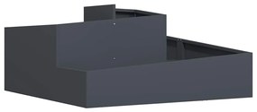 vidaXL Γλάστρα Κήπου Ανθρακί 100x100x50 εκ. Ατσάλι