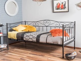 ŁÓŻKO BIRMA 90X200 CZARNY DIOMMI-80-2623