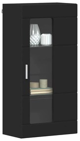 vidaXL Ντουλάπα τοίχου Μαύρο 55 x 29 x 100 εκ Επεξεργασμένο ξύλο