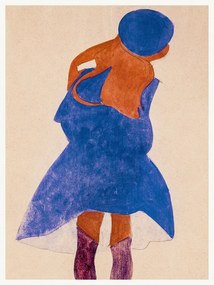 Αναπαραγωγή Girl in a Blue Coat, Egon Schiele