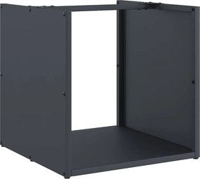 vidaXL Ράφι Καυσόξυλων Ανθρακί 40x40x40 εκ. Χάλυβας ψυχρής έλασης