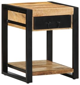 Side Table 40x40x50 cm Στερεό ακατέργαστο ξύλο Mango - Καφέ