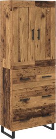 vidaXL Highboard 2 pcs Παλιό ξύλο 69,5 x 34 x 180 εκ.