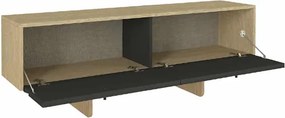 Έπιπλο τηλεόρασης Lava rota oak-ανθρακί 150x35x51εκ