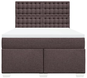 ΚΡΕΒΑΤΙ BOXSPRING ΜΕ ΣΤΡΩΜΑ ΣΚΟΥΡΟ ΚΑΦΕ 140X200 ΕΚ ΥΦΑΣΜΑΤΙΝΟ 3290528