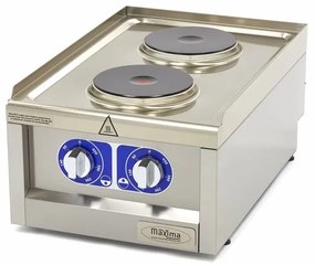 Commercial Grade Cooker - 2 Burners - Single Unit - 60cm Deep - Electric