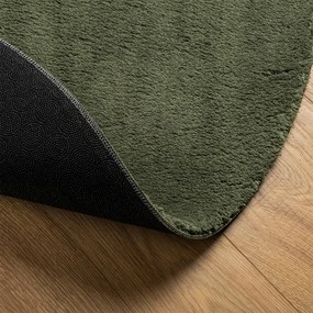 vidaXL Rug HUARTE Green Ø 100 cm 100% Polyester Επίπεδος