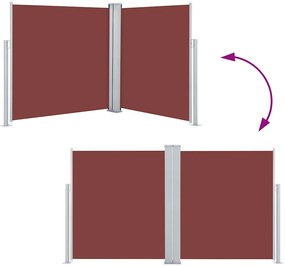 vidaXL Σκίαστρο Πλαϊνό Συρόμενο Καφέ 140 x 600 εκ.