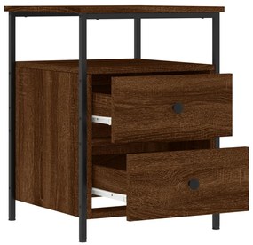 vidaXL Κομοδίνο Καφέ Δρυς 44 x 45 x 60 εκ. από Επεξεργασμένο Ξύλο