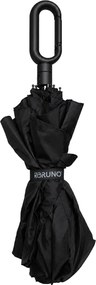 BRUNO ομπρέλα βροχής BRN-0325, σπαστή, αυτόματη, Φ104cm, αντιανεμική, με θήκη, μαύρη