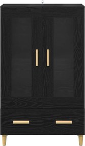 vidaXL Highboard Μαύρη Οξυά 70 x 31 x 115 εκ Επεξεργασμένο ξύλο