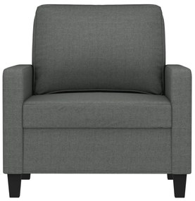 vidaXL Πολυθρόνα Σκούρο Γκρι 60 εκ. Υφασμάτινη