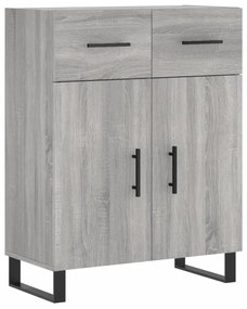 vidaXL Ντουλάπι Γκρι Sonoma 69,5 x 34 x 180 εκ. Επεξεργασμένο Ξύλο
