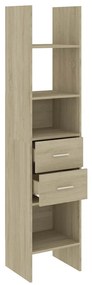 vidaXL Βιβλιοθήκη Χρώμα Sonoma Δρυς 40 x 35 x 180 εκ. από Επεξ. Ξύλο