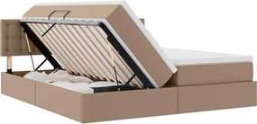 vidaXL Κρεβάτι Αποθήκης Καπουτσίνο 180 x 200 cm Τεχνητό Δέρμα