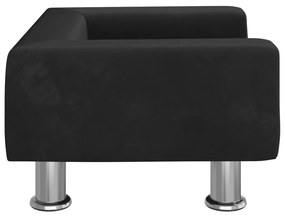 vidaXL Καναπές Παιδικός Μαύρο 50 x 40 x 26,5 εκ. από Βελούδο