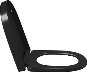 vidaXL Κάλυμμα Λεκάνης με Soft Close &amp; Quick Release Μαύρο