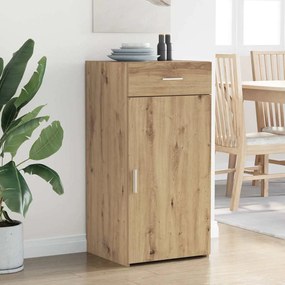 vidaXL Πλαϊνό γραφείο με συρτάρι artisan δρυς 45 x 42,5 x 93 εκ.