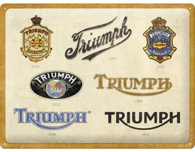 Μεταλλική πινακίδα Triumph - Logo Evolution