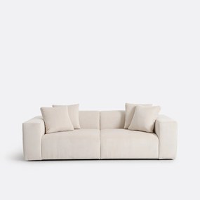 Καναπές 3 θέσεων από λεπτό ριγέ βελούδο, LIORA