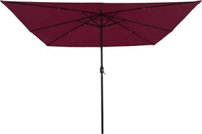 vidaXL Ομπρέλα Κήπου Βεραμάν Κόκκινο 295 x 295 x 245 εκ