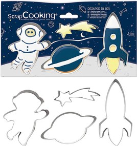 Κουπ Πατ Ανοξείδωτα (Σετ 4τμχ) Scrap Cooking Διάστημα SCC-2084