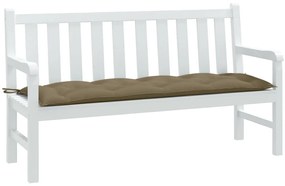 vidaXL Μαξιλάρια Πάγκου Κήπου 2 Τεμ. Taupe Μελανζέ 150x50x7 εκ. Ύφ.